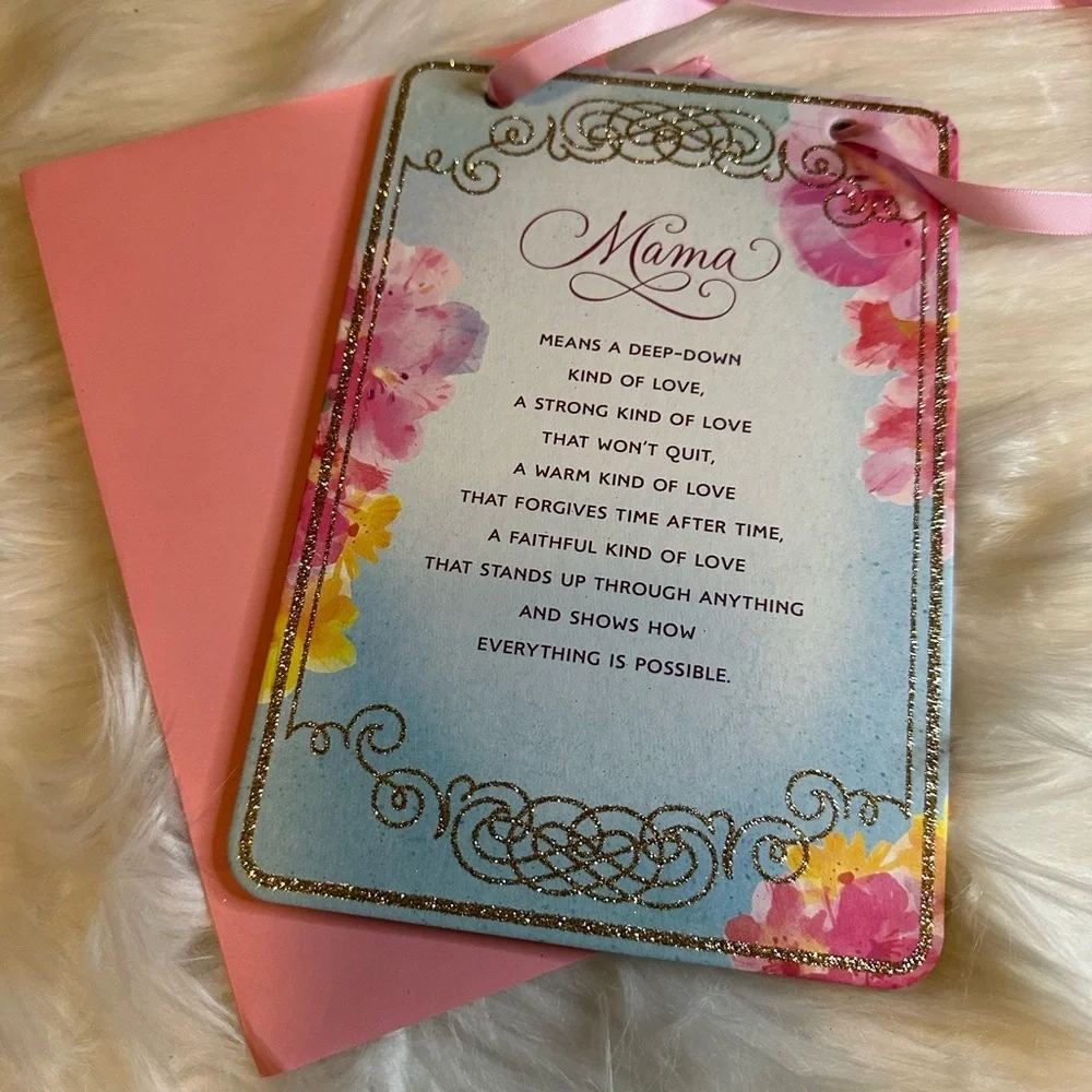 🩷5/$10 Floral Mama Plaque with Inspirational Quote
